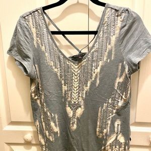 Studded v neck top